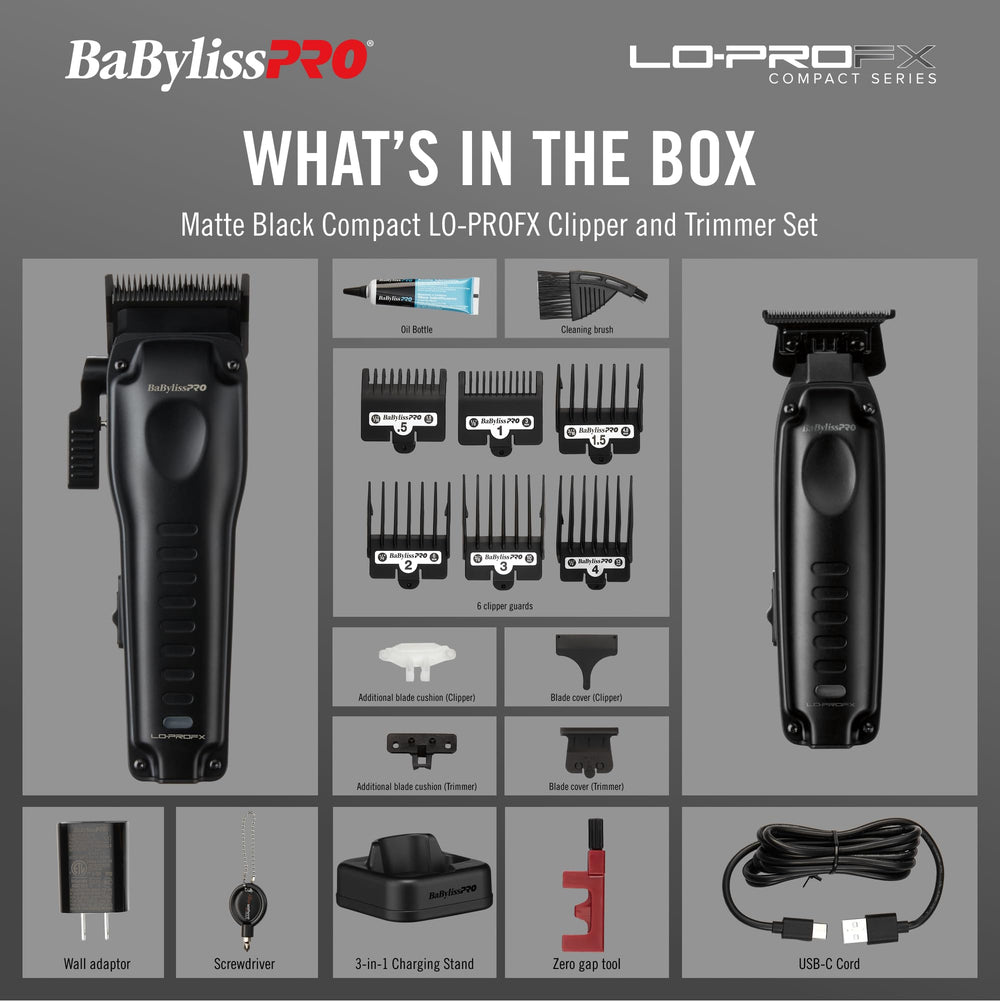 BaBylissPRO LO-PROFX low-profile housing provides comfortable all-day control.