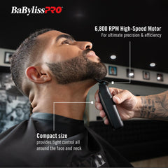 BaBylissPRO LO-PROFX MIM fade blade on the clipper supports smooth fades.