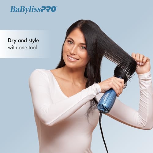 Nylon and boar bristles detangle with comfortable tension on the BaBylissPRO brush.