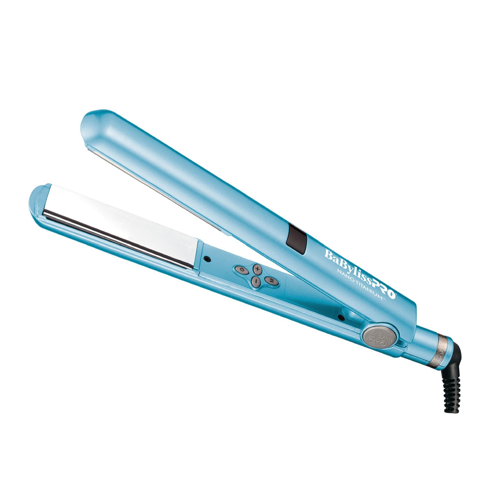 BaBylissPRO Nano Titanium Digital Straightener with quick heat-up for fast styling.