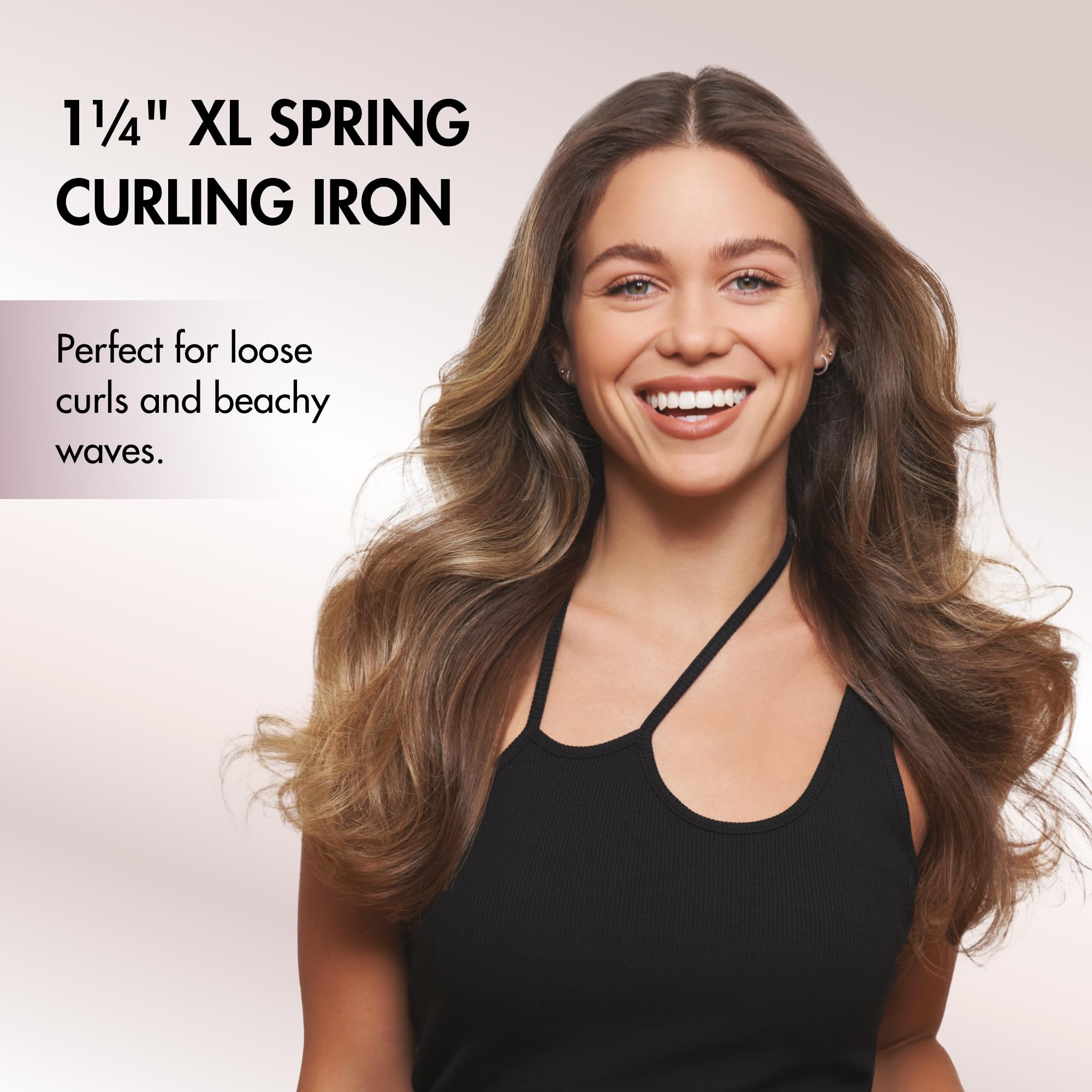 BaBylissPRO Nano Titanium extended-barrel curling iron showing adjustable heat up to 430F