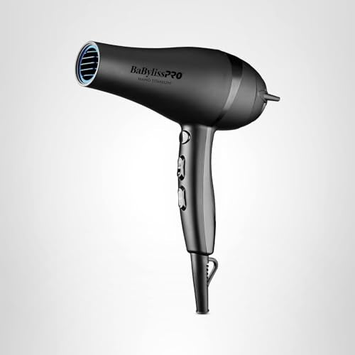 BaBylissPRO Nano Titanium Hair Dryer black blue colorway, premium styling gear