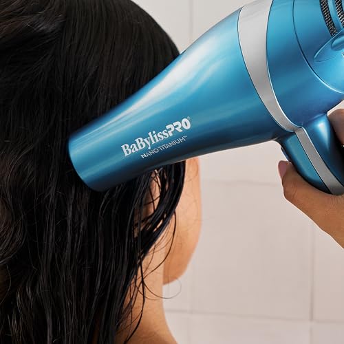 BaBylissPRO Nano Titanium Hair Dryer nozzle close-up, focused airflow for precision