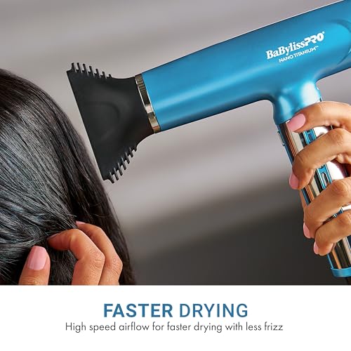 BaBylissPRO Nano Titanium Light ionic diffuser for curl definition and even heat.