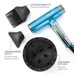 BaBylissPRO Nano Titanium Light straightening pick with curved teeth for smoothing.