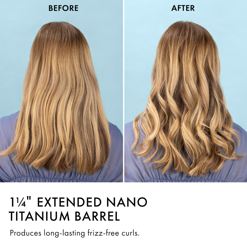 BaBylissPRO Nano Titanium long-barrel iron 8-foot cord for easy maneuvering.
