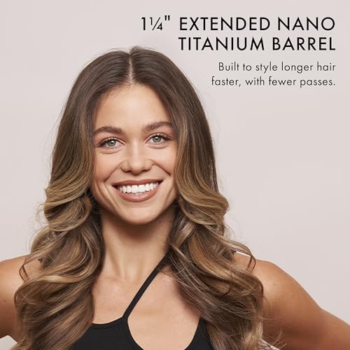 BaBylissPRO Nano Titanium long-barrel iron delivers even heat across longer locks.