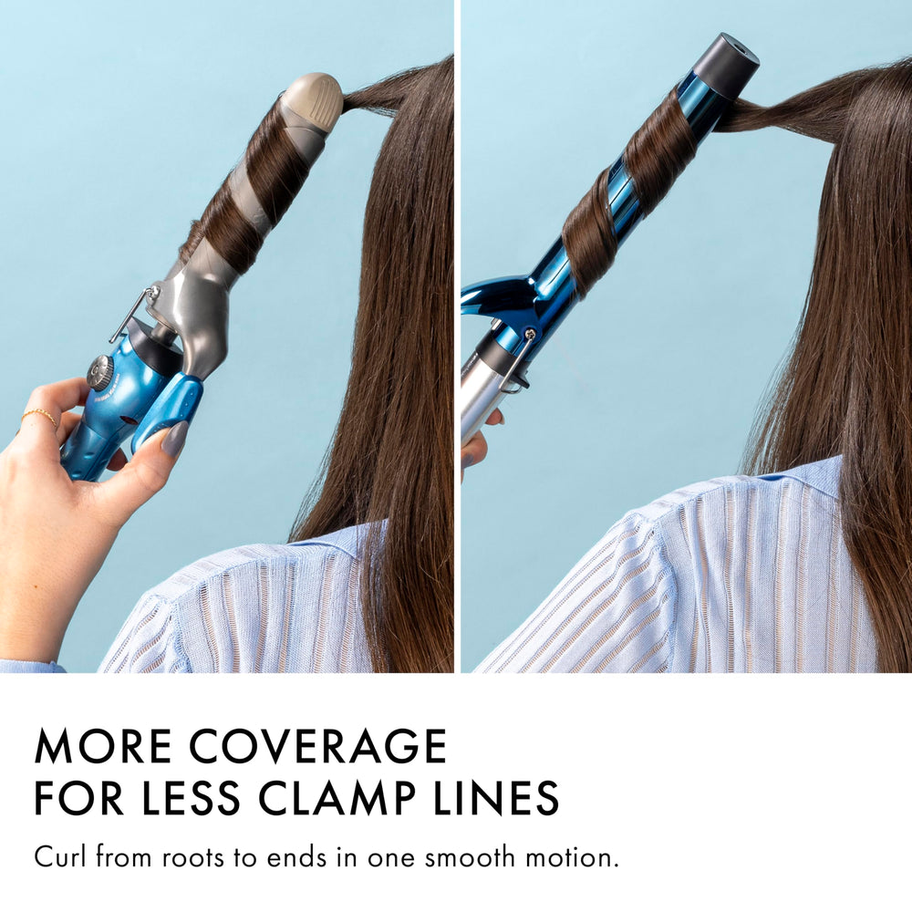BaBylissPRO Nano Titanium long-barrel iron ideal for long hair styling and waves.