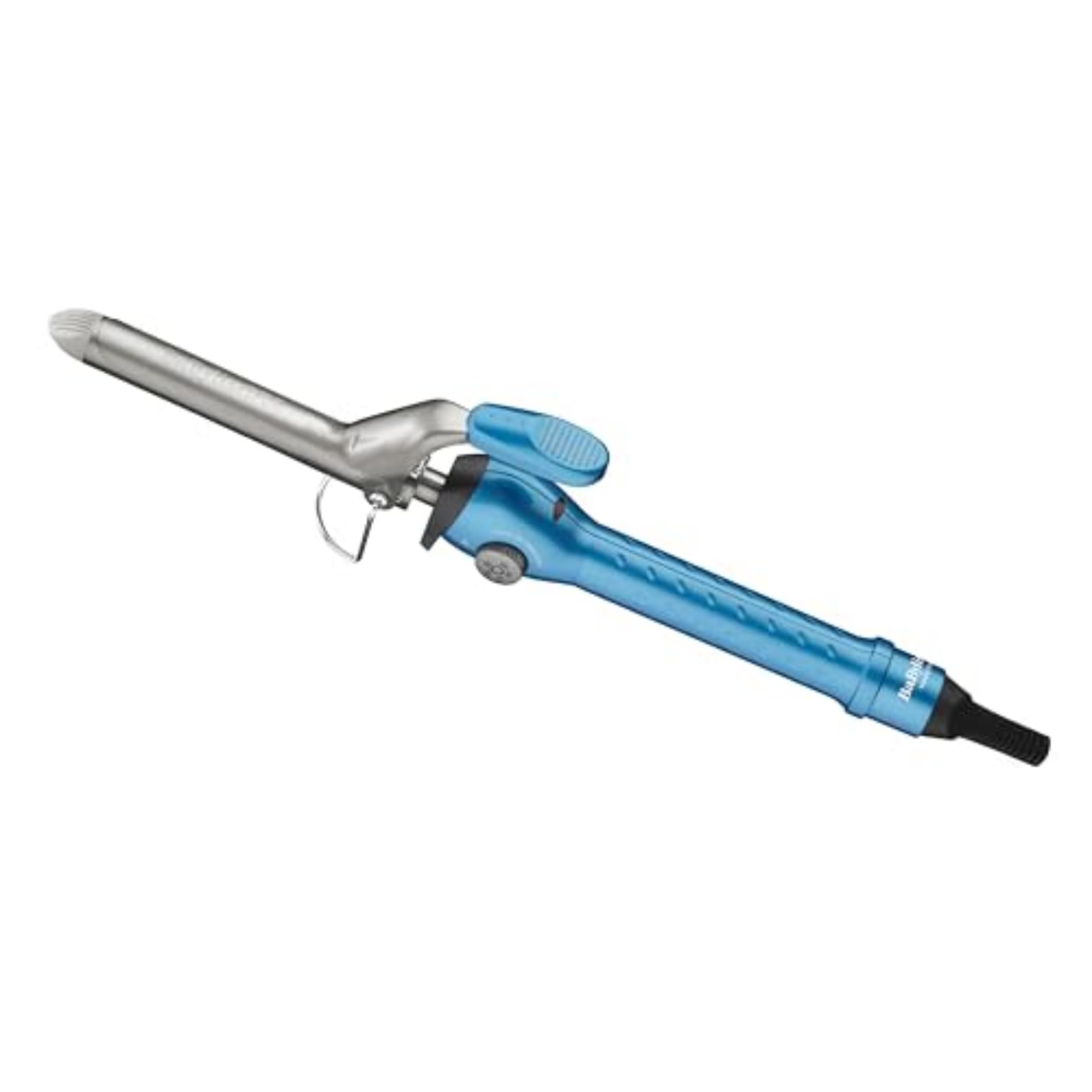 BaBylissPRO Nano Titanium curling iron barrel close-up showing even heat distribution.
