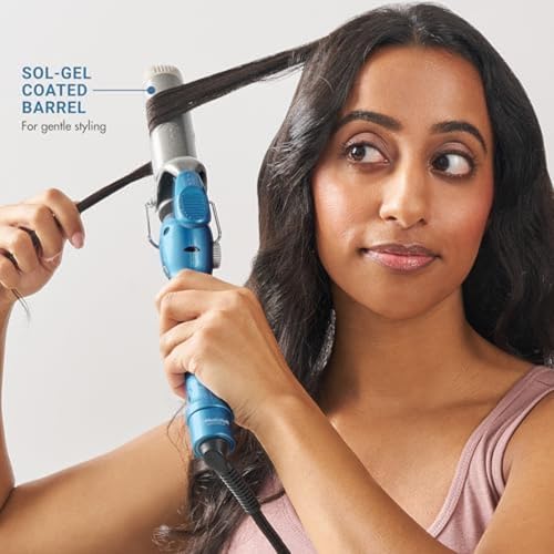 BaBylissPRO curling iron with adjustable heat settings for all hair types.