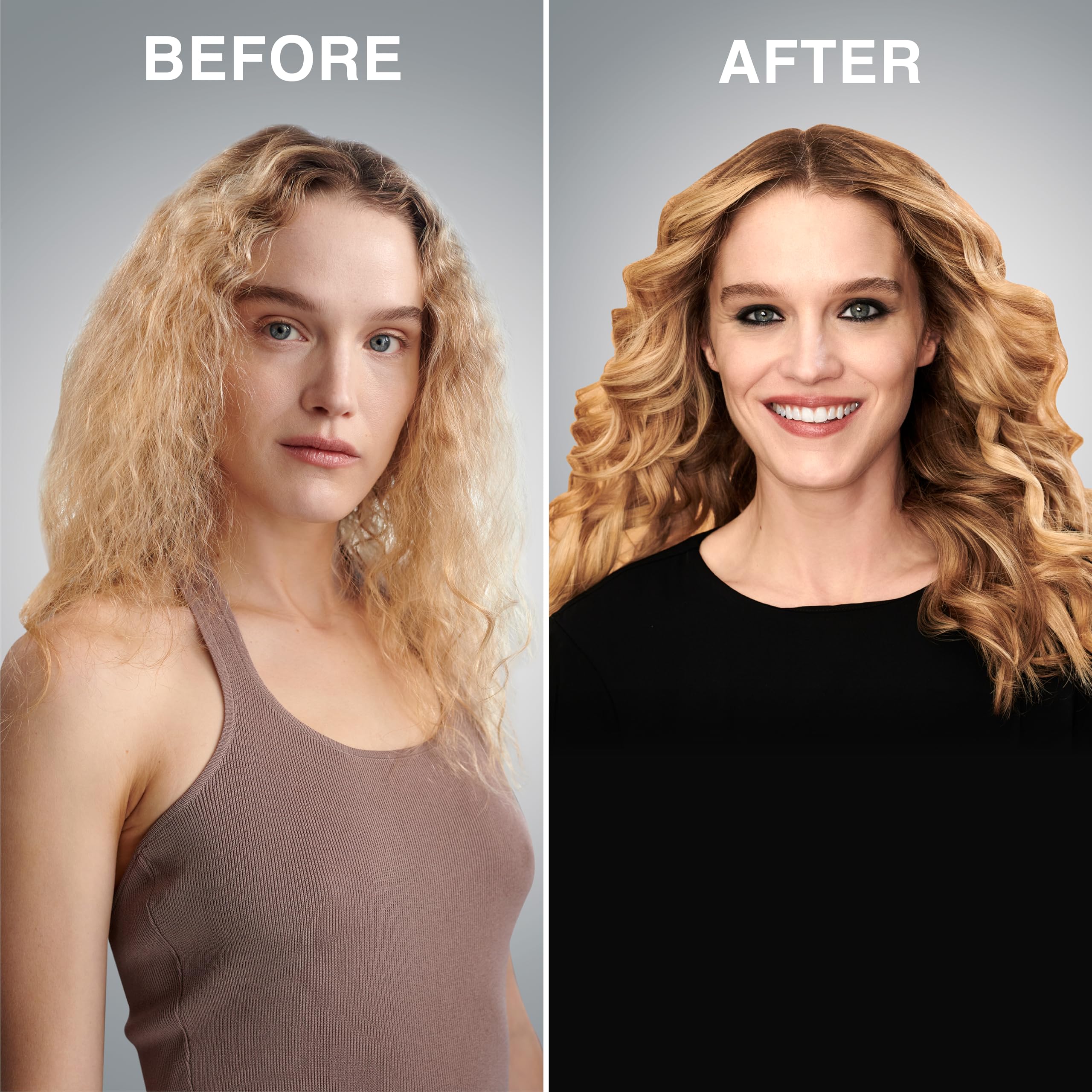 BaBylissPRO curling iron in use creating smooth, shiny waves.