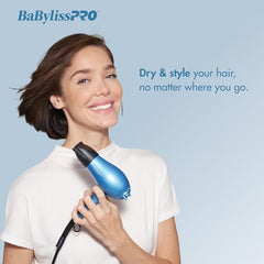 BaBylissPRO Nano Titanium Travel Dryer blue rear filter removal shows easy maintenance