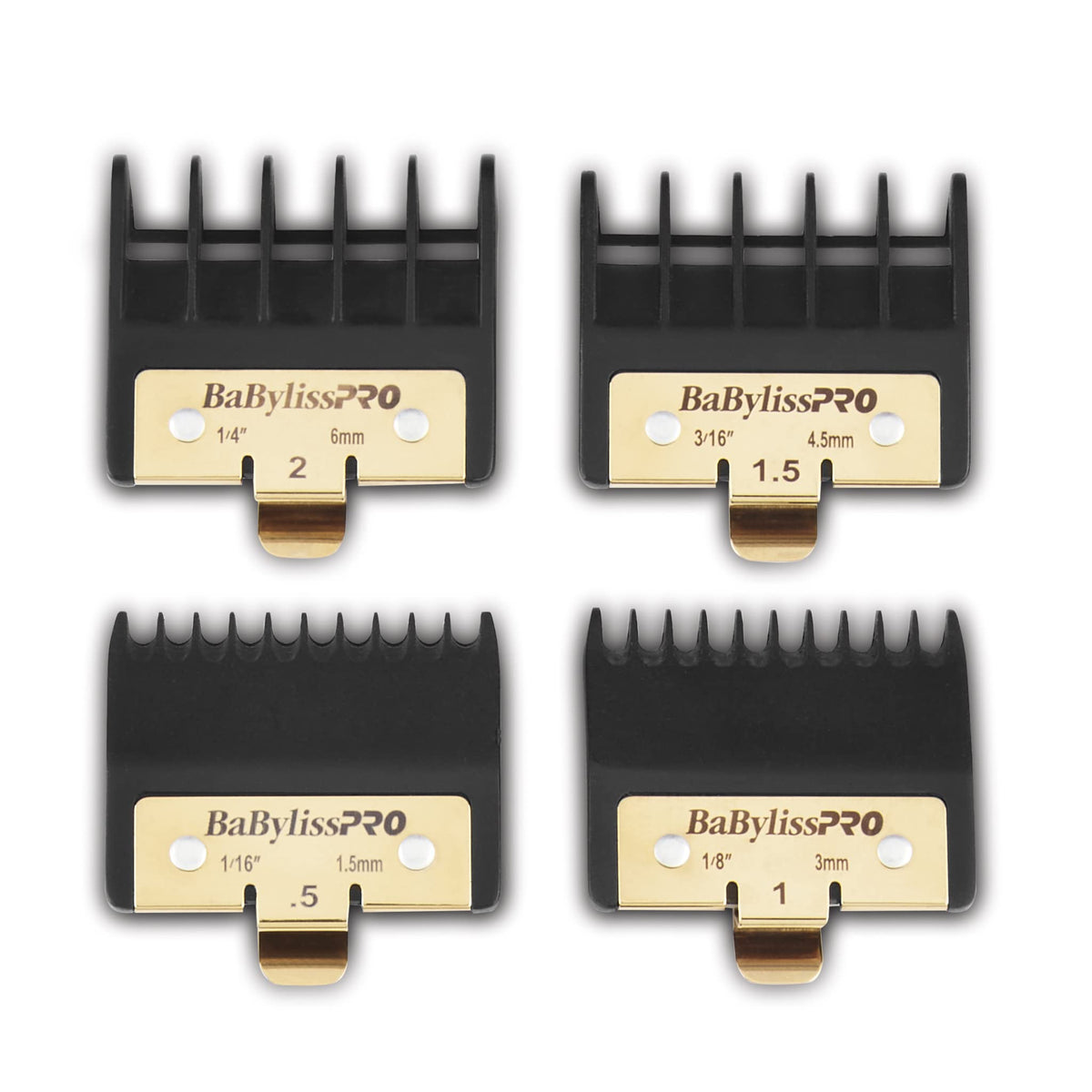 BaBylissPRO premium trimmer guards for FX797 securely attach for precise fades.