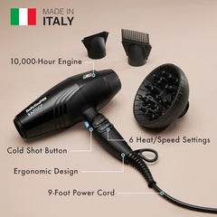 BaBylissPRO Rapido with ionic technology for smoother, frizz-free results