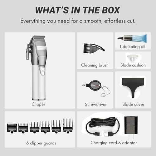 BaBylissPRO SilverX+ dual ball bearing assembly for smooth operation