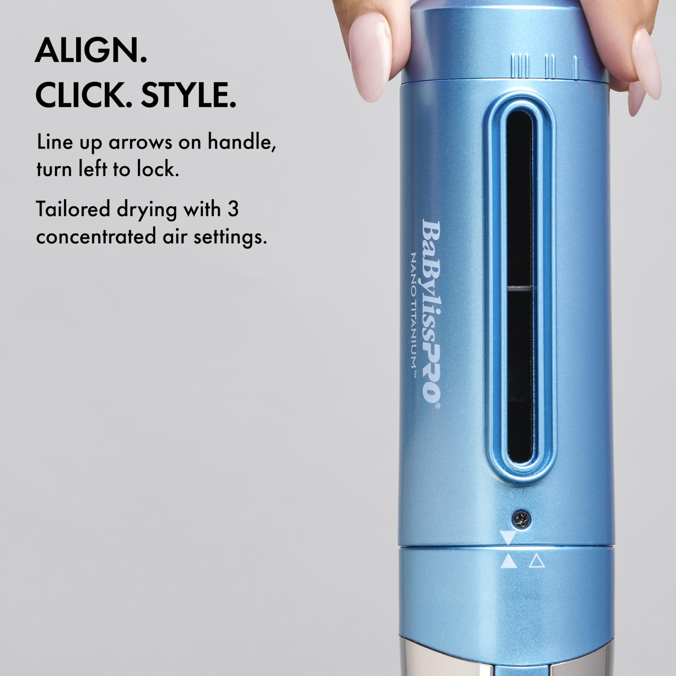 BaBylissPRO StyleSwitch heat settings display aids precise temperature control.