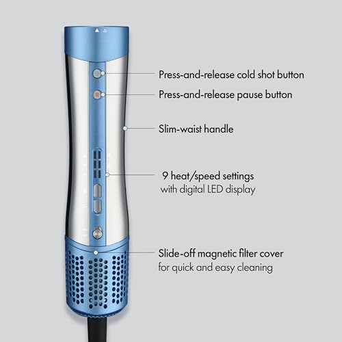 BaBylissPRO StyleSwitch paddle brush detangles and shapes for a sleek look.