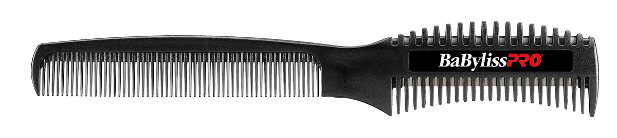 BaBylissPRO texturizing comb front view highlights durable, texture-ready design