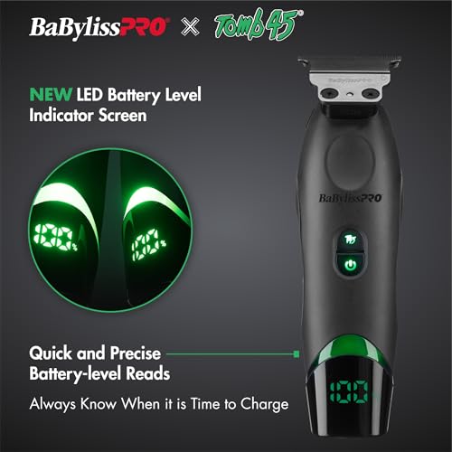 BaBylissPRO Tomb45 deep-tooth MIM T-blade delivers durable precision