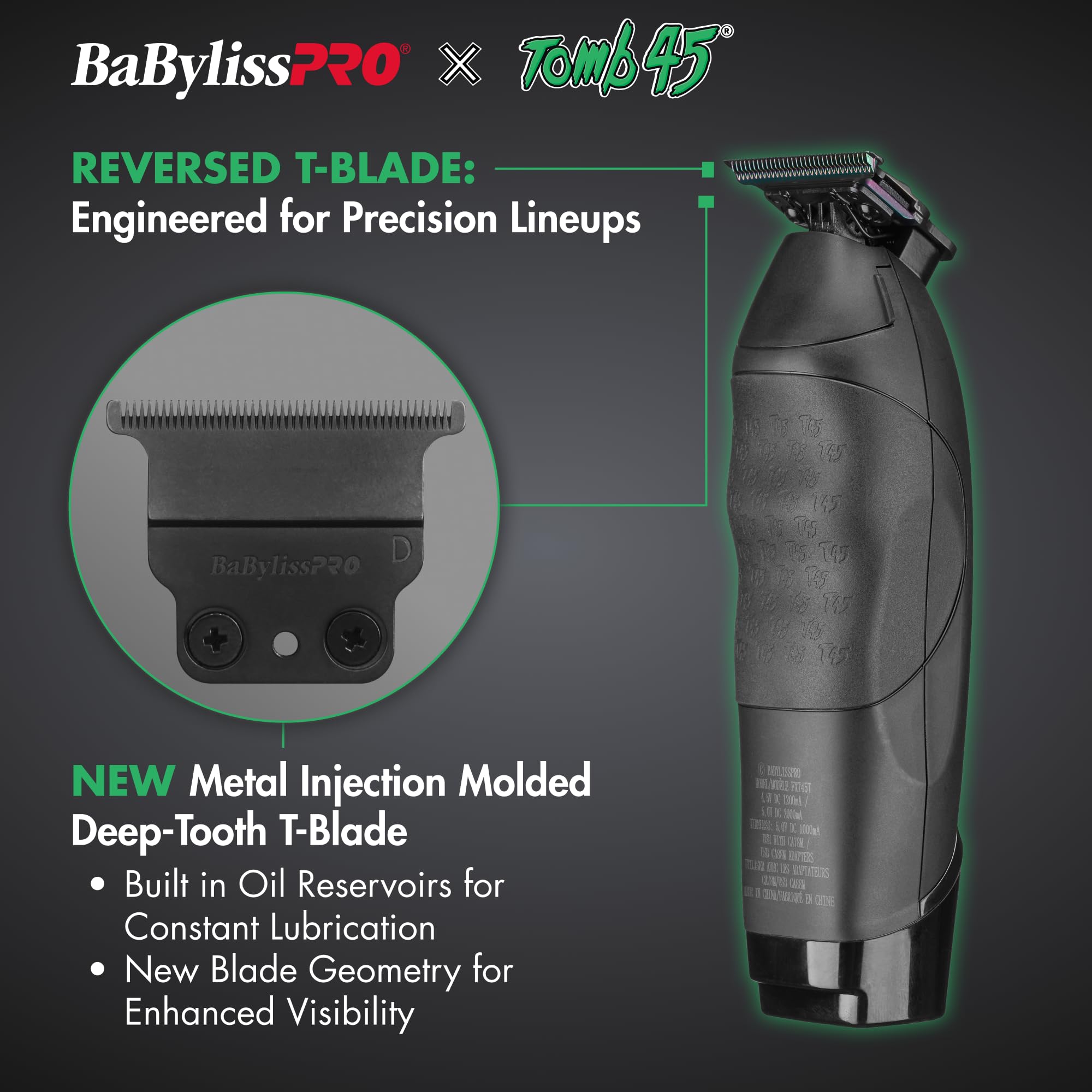 BaBylissPRO Tomb45 charging pad enables wireless charging and auto-shutoff