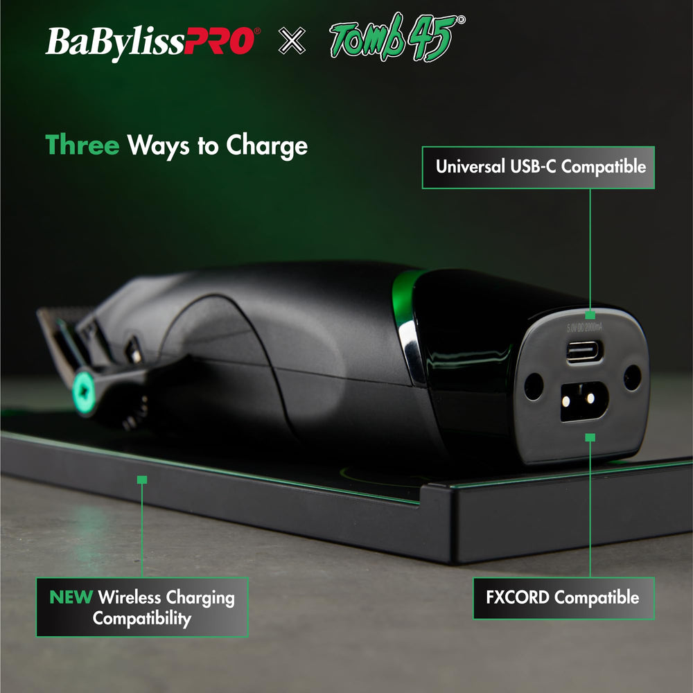 BaBylissPRO Tomb45 precision comb attachments included for styling options