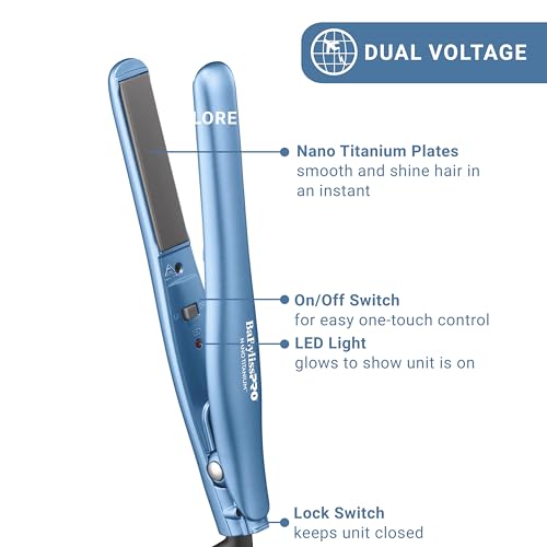 BaBylissPRO Mini straightener in gym bag for on-the-go styling