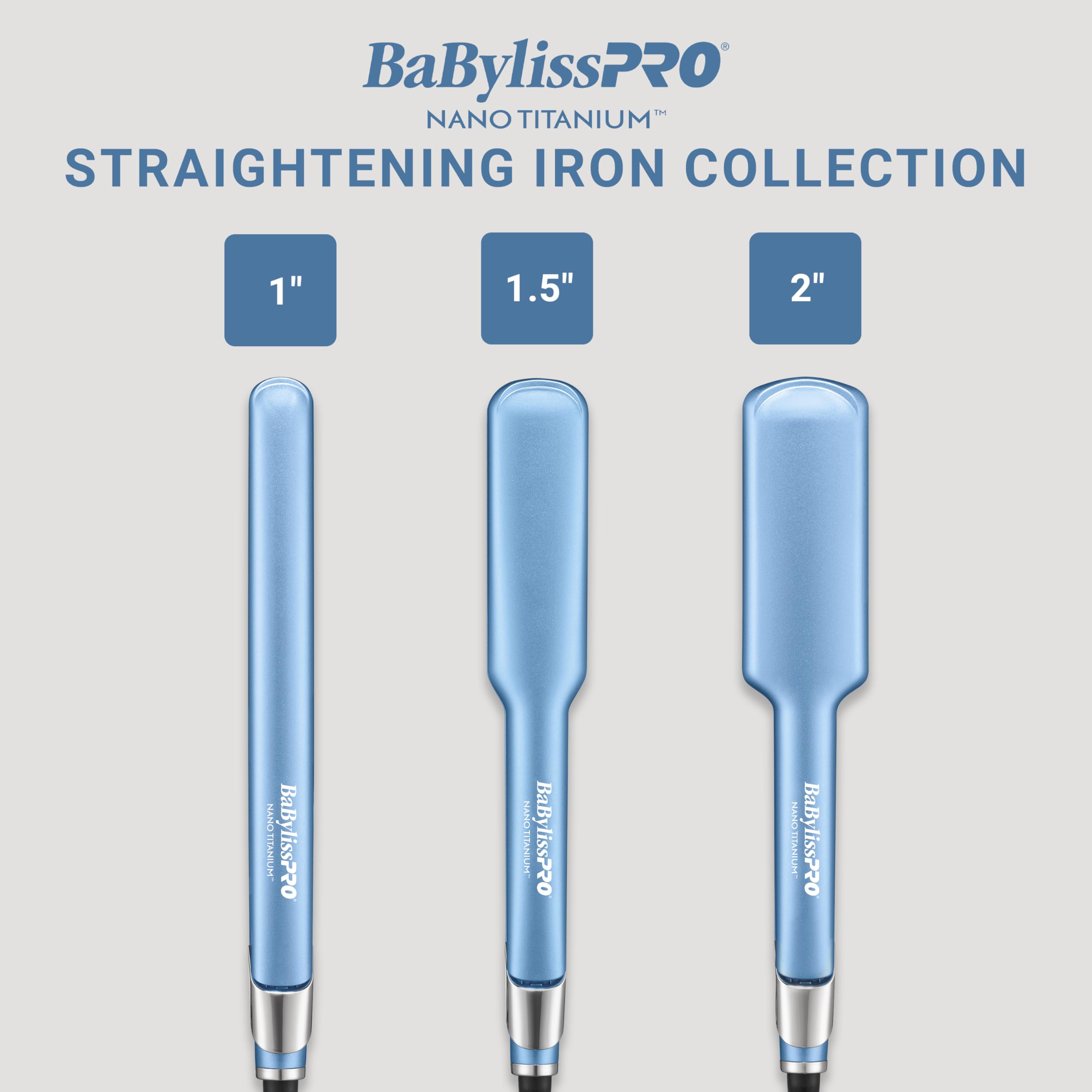 BaBylissPRO temperature range 265 to 450 Fahrenheit suits many textures