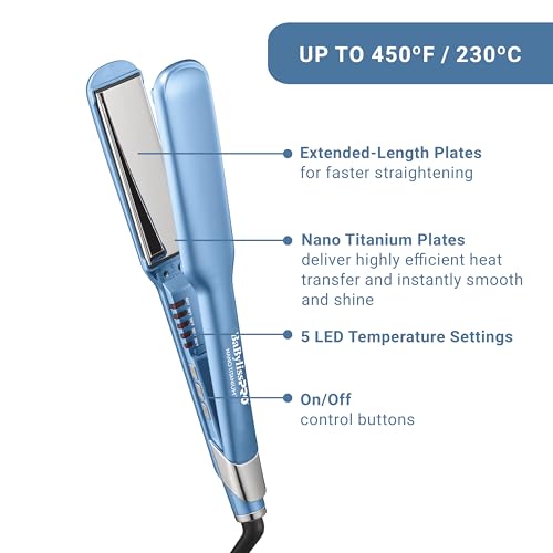 BaBylissPRO titanium plates glide through hair for shine
