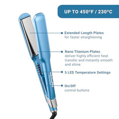BaBylissPRO titanium plates glide through hair for shine