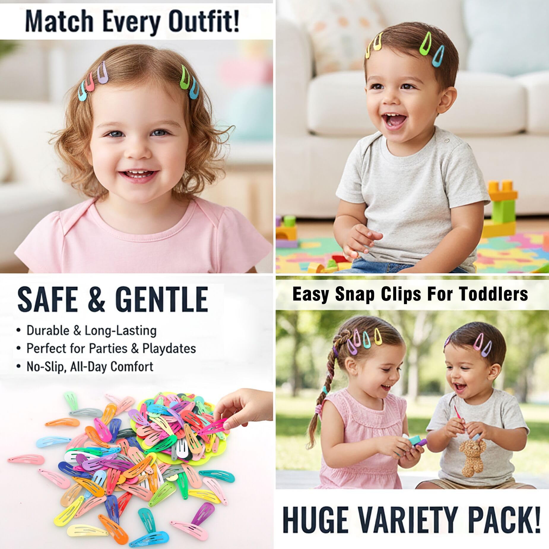 Empaque Babymatch de 150 piezas para múltiples combinaciones.