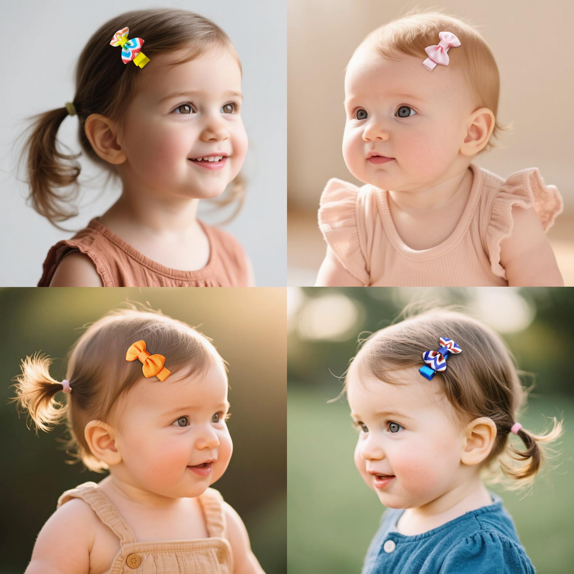Lazo Babymatch azul de 1,6 pulgadas, clip seguro para bebé