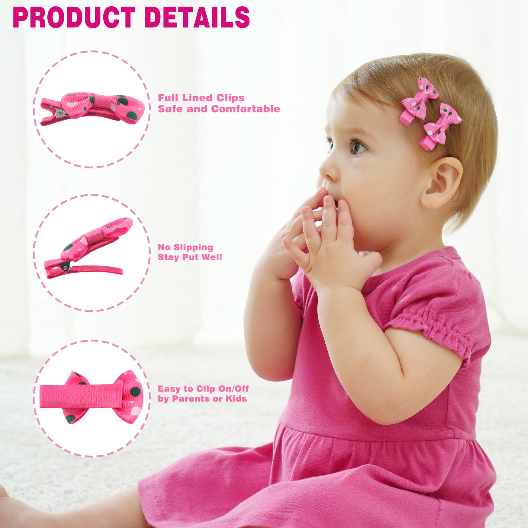 Lazo Babymatch lila de 1,6 pulgadas, colores vibrantes