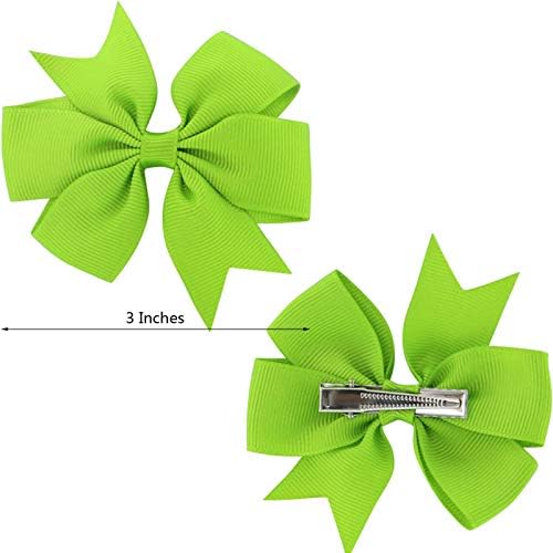 Babymatch pinwheel bows in vibrant grosgrain colors for vivid outfits.