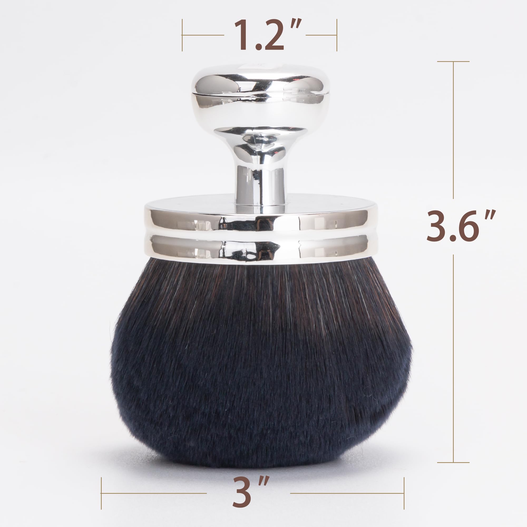 Babysheep self-tanner brush in action for streak-free application.