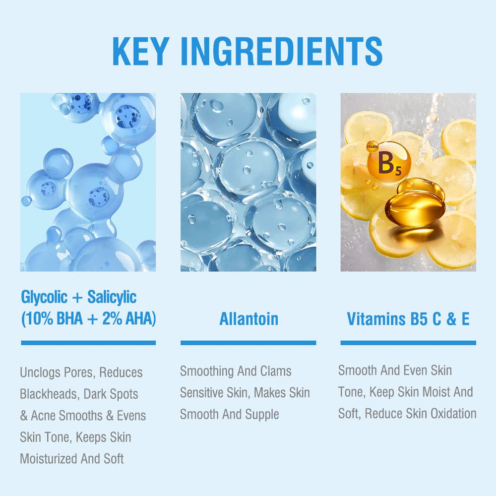 BACHERI almohadillas vitaminas B5, C y E para hidratación y antioxidantes.