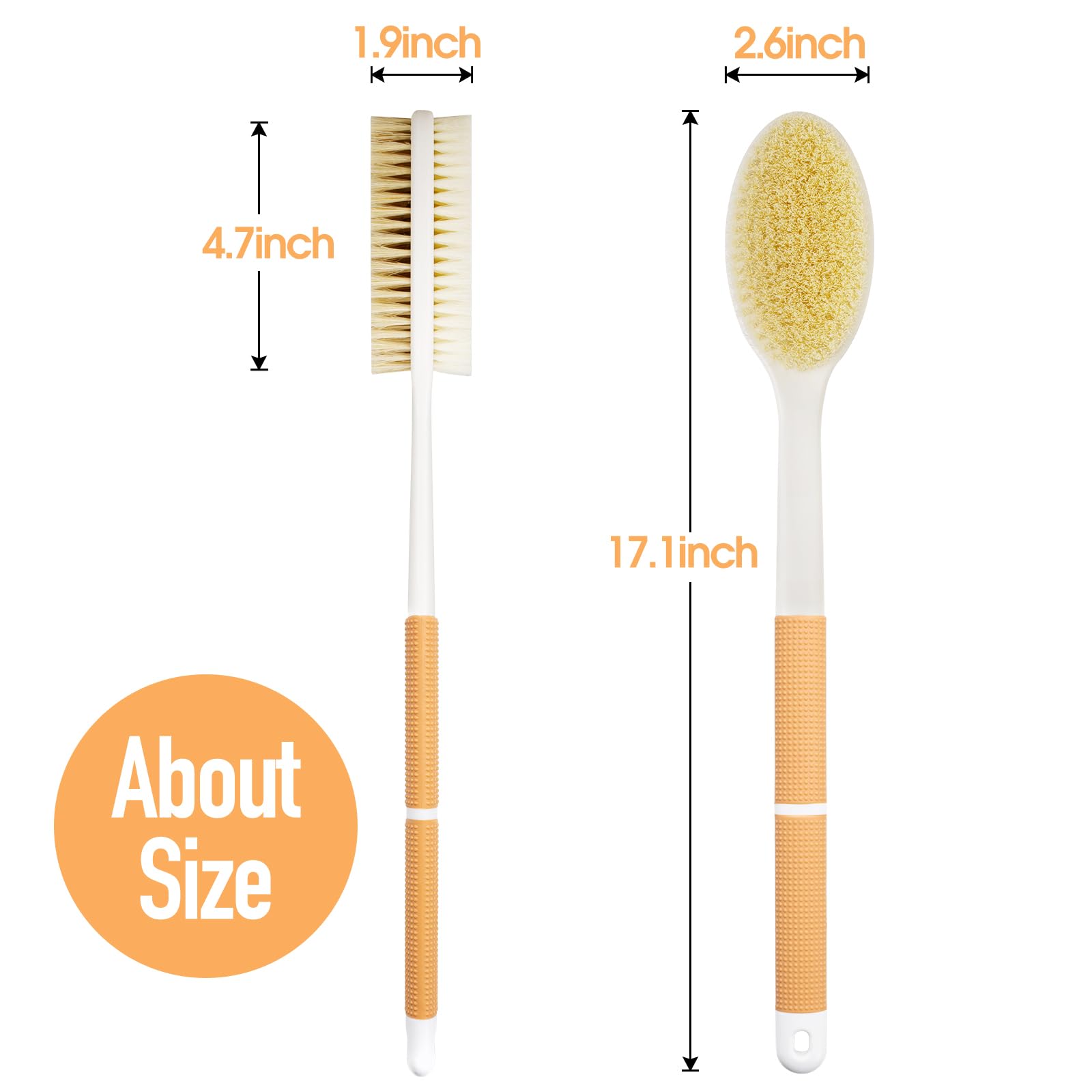 Backski cepillo cerdas suaves de nylon para espumar y exfoliar suavemente.