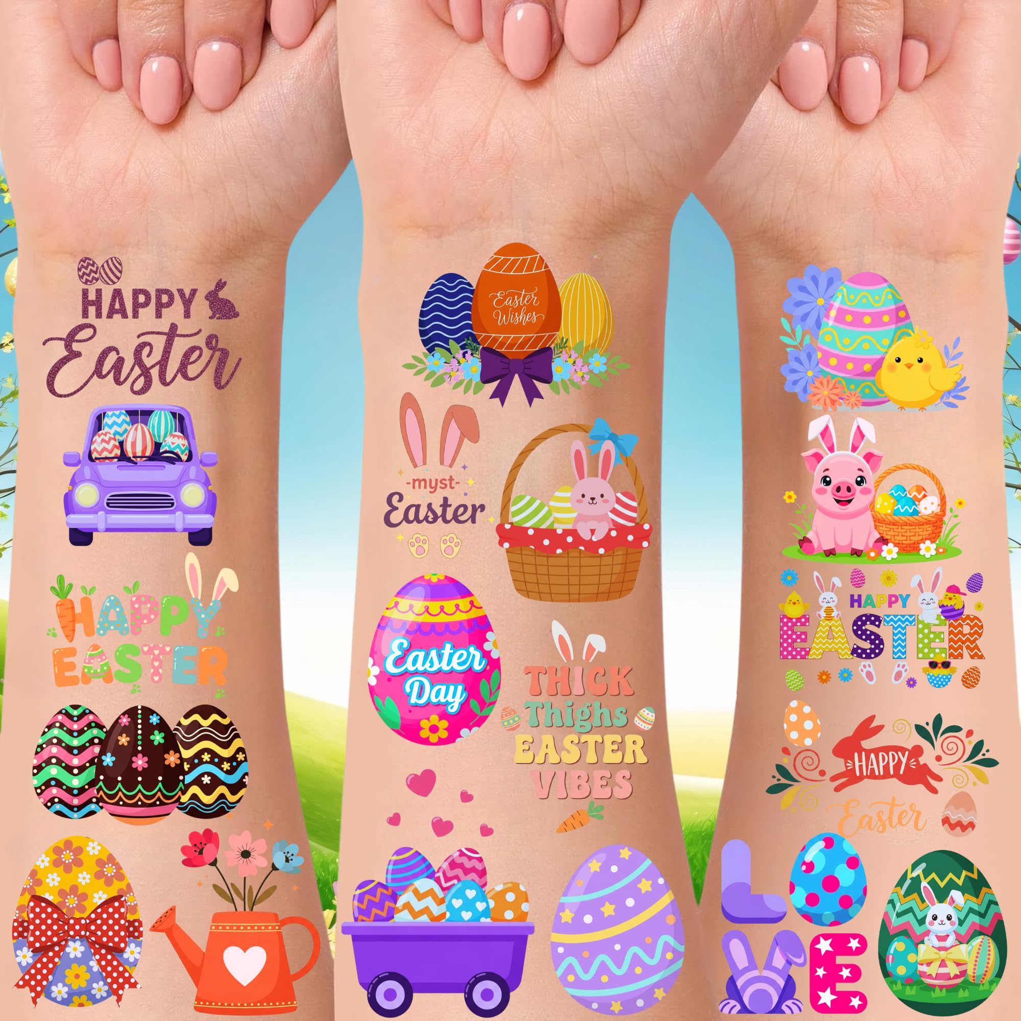 Backtopeia Easter tattoos craft activities for creative kids.