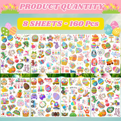 Backtopeia Easter tattoos multi-sheet pack design for versatile party favors.
