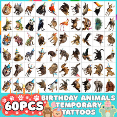 Backtopeia tatuajes-animales-jungla-animales-realistas: decoración temporal perfecta para eventos.