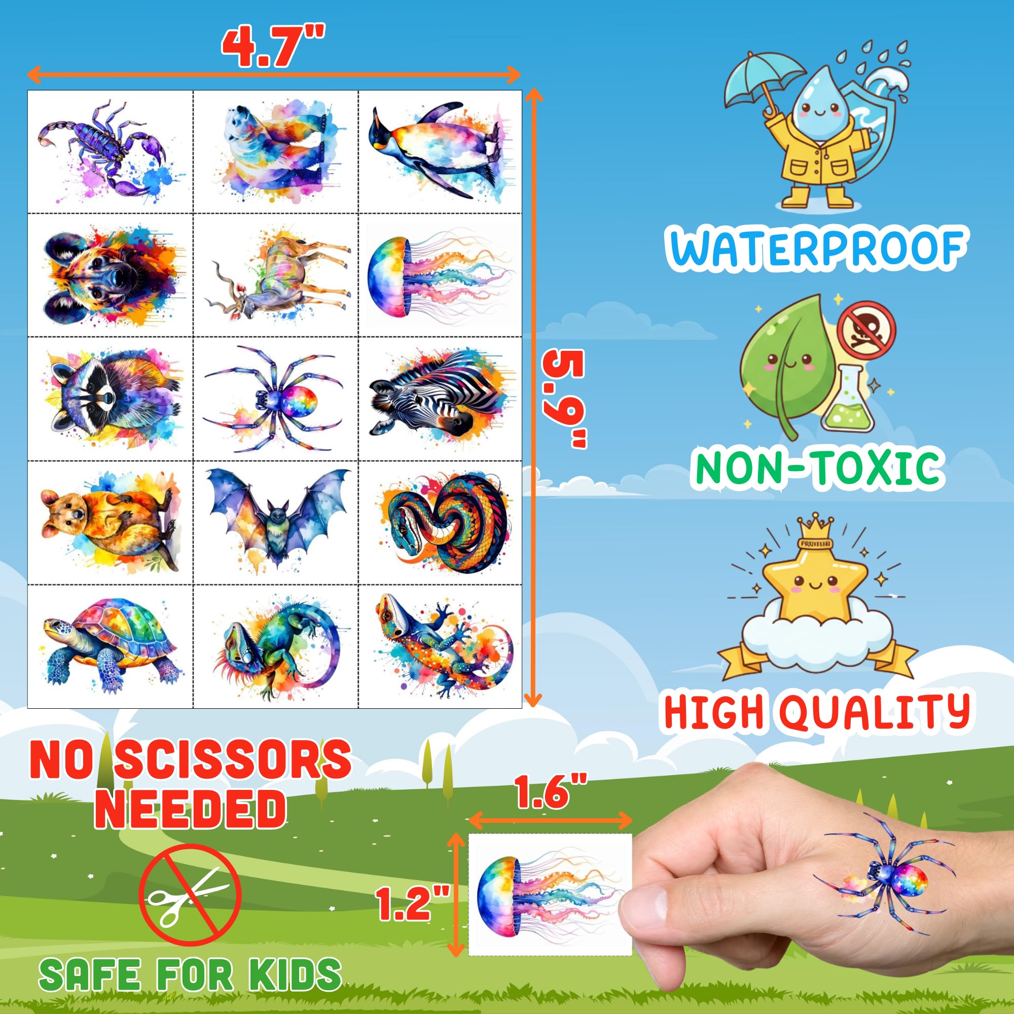 Backtopeia tatuajes decoración jungla acuarela: complemento perfecto para manteles y banners
