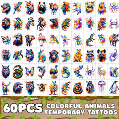 Backtopeia tatuajes jungla acuarela para niños: decoración divertida y recuerdos duraderos