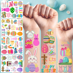 Tatuajes Backtopeia Pascua conejos: ideal para decorar la mesa y motivar a los niños