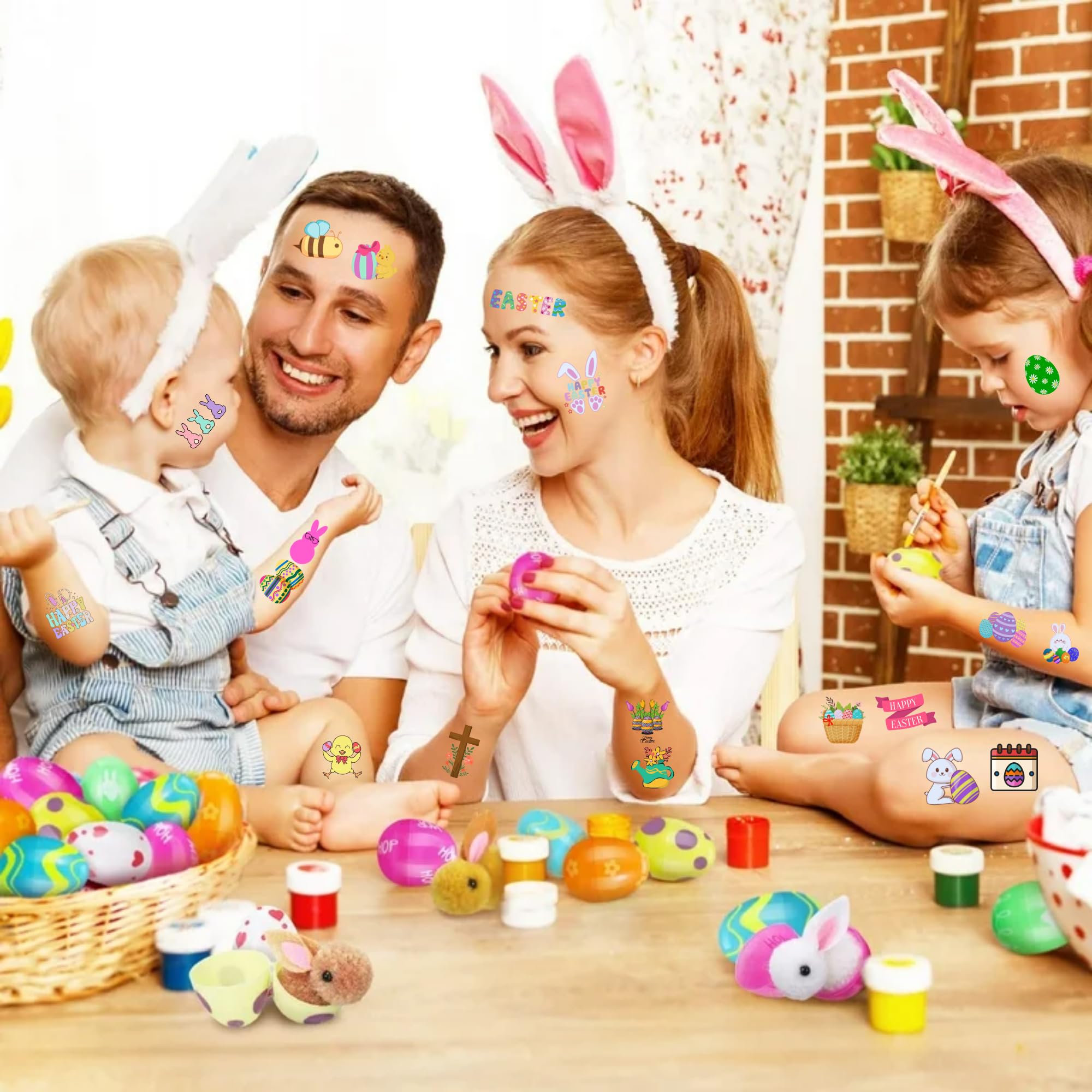 Tatuajes Backtopeia Pascua Decoración DIY: añade personalización rápida a la fiesta