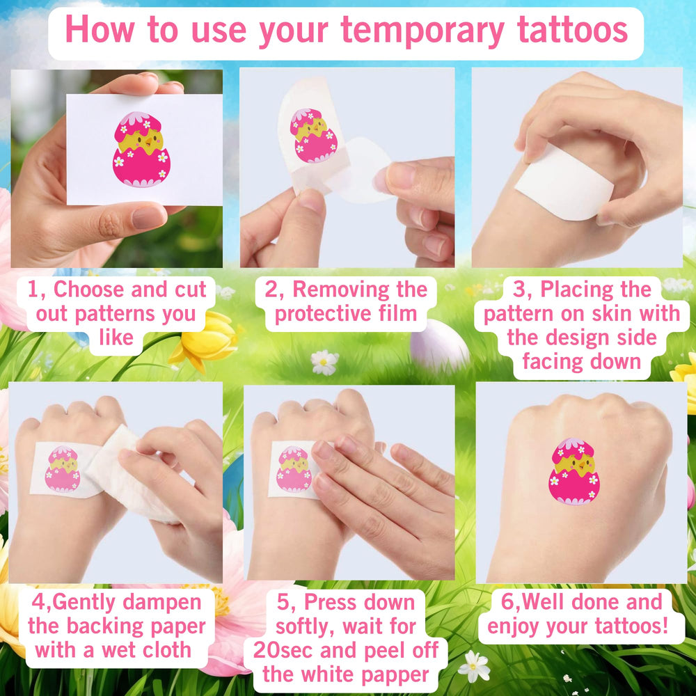 Tatuajes Backtopeia Pascua Regalos divertidos: mejora la cesta con detalles temáticos