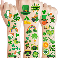 Backtopeia tatuajes temporales de San Patricio, paquete de 8 hojas, ideal para fiestas.