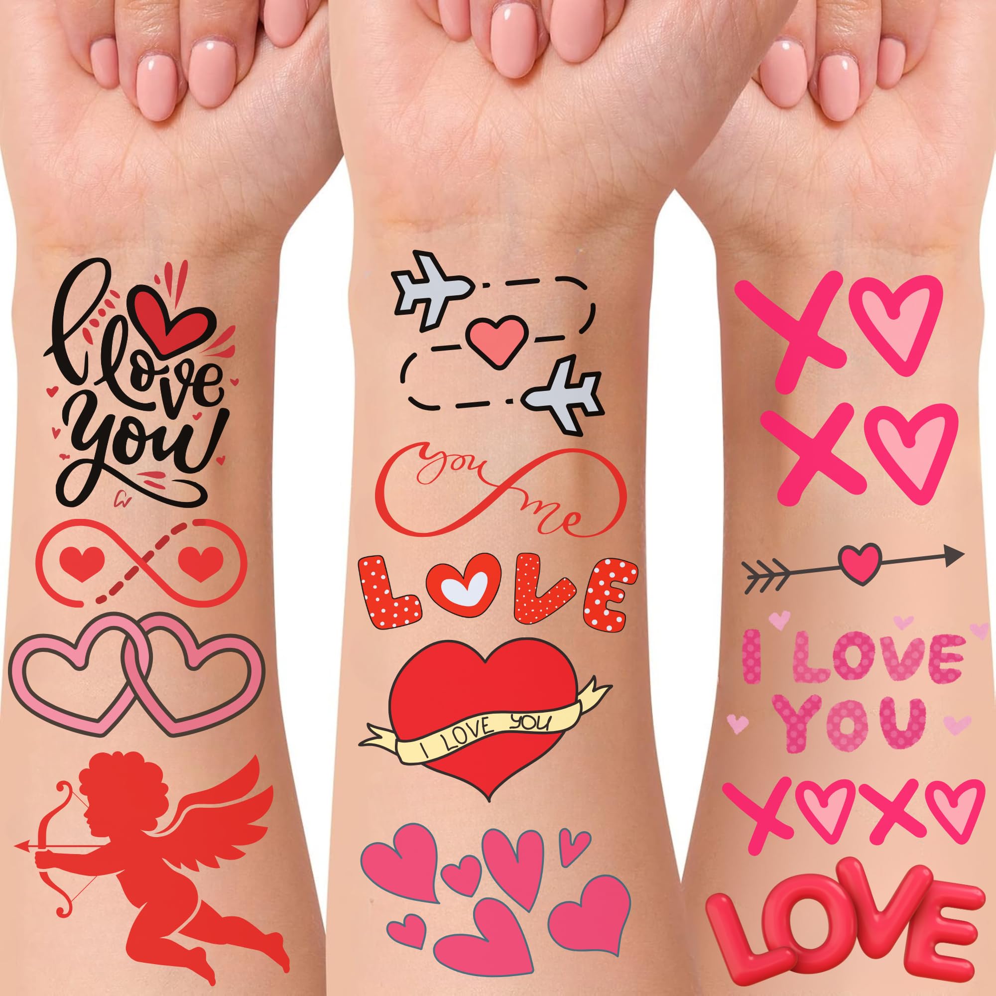 Backtopeia Valentine tattoos kiss motif for couples and friends