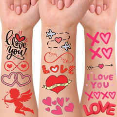 Backtopeia Valentine tattoos kiss motif for couples and friends
