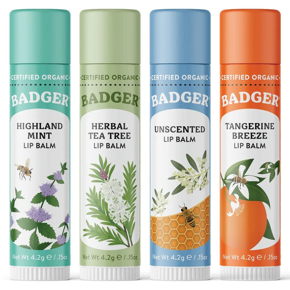 Bálsamo labial orgánico Badger, ingredientes clave que nutren y protegen