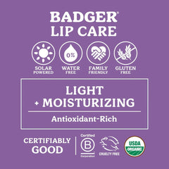 Bálsamo labial Badger sin fragancia, ideal para piel sensible