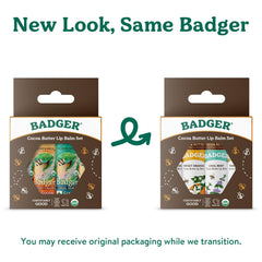 Bálsamo labial Badger menta, sensación fresca.